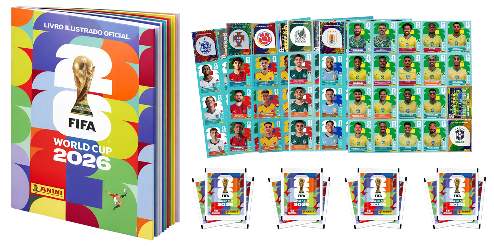 Álbum e figurinhas oficiais da Copa 2026